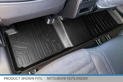 Smartliner مخصص Fit Floor Mats 3 صفوف وبطانة شحن خلف مجموعة الصف الثاني متوافق مع 2022-2025 Mitsubishi Outlander in Kuwait