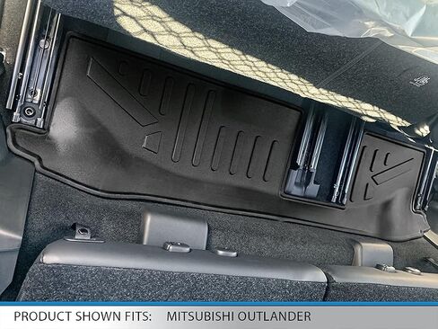 Smartliner مخصص Fit Floor Mats 3 صفوف وبطانة شحن خلف مجموعة الصف الثاني متوافق مع 2022-2025 Mitsubishi Outlander in Kuwait