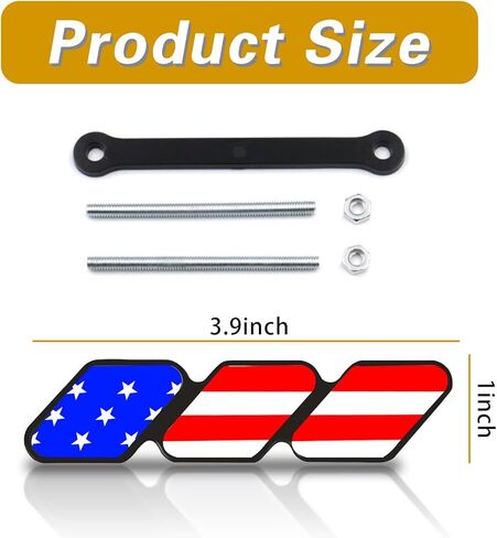 ijuicy 1 pc trd tri-color grille decor emblem ، emblem armame ، accority car truck label accoration ، متوافقة مع Tacoma 4runner Tundra sequoia Rav4 Highlander (Black American Flag) in Saudi Arabia