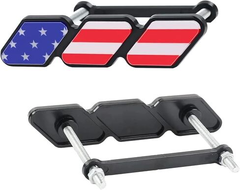 ijuicy 1 pc trd tri-color grille decor emblem ، emblem armame ، accority car truck label accoration ، متوافقة مع Tacoma 4runner Tundra sequoia Rav4 Highlander (Black American Flag) in Saudi Arabia