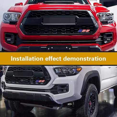 ijuicy 1 pc trd tri-color grille decor emblem ، emblem armame ، accority car truck label accoration ، متوافقة مع Tacoma 4runner Tundra sequoia Rav4 Highlander (Black American Flag) in Saudi Arabia