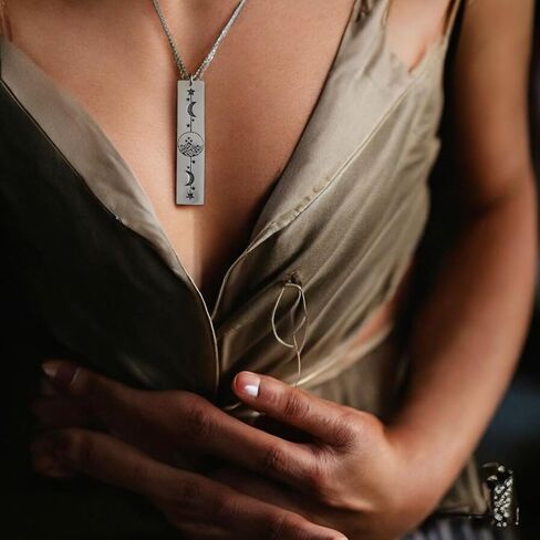 Velaris Night Court Necklace,Velaris Bookish Jewelry,Feyre Necklace,Starry Night Mountain Pendant,Sun and Moon Personalized Bar Necklace,Acotar Gifts,Jewellery For Women in Saudi Arabia