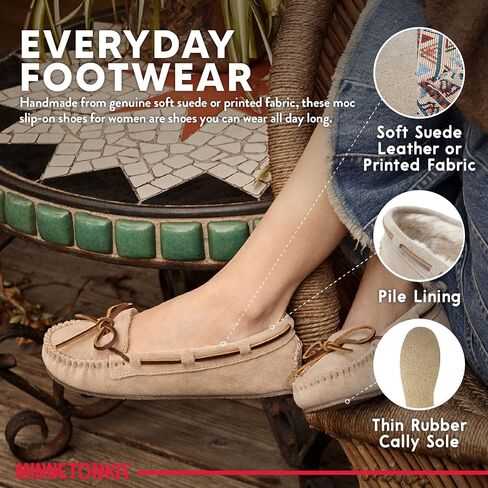 حذاء Minnetonka النسائي Cally Loafer، شريط Frisco، 6 in Kuwait