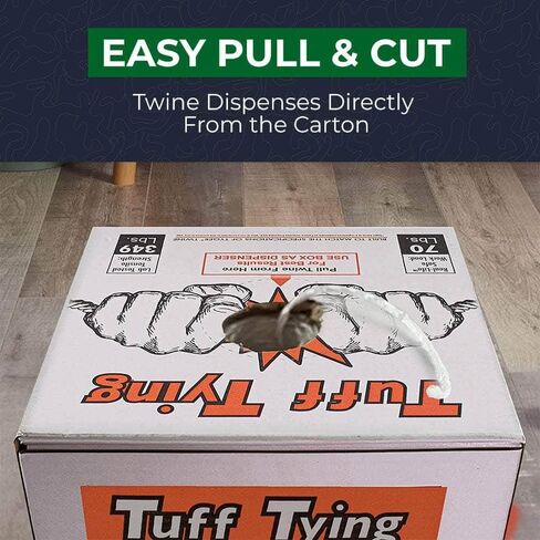 SGT KNOTS Tuff Tying Twine - Polypropylene, UV, Moisture and Chemical Protection Twine for Commercial Bundling, Packaging (3 ply - 2800ft, White) in Kuwait
