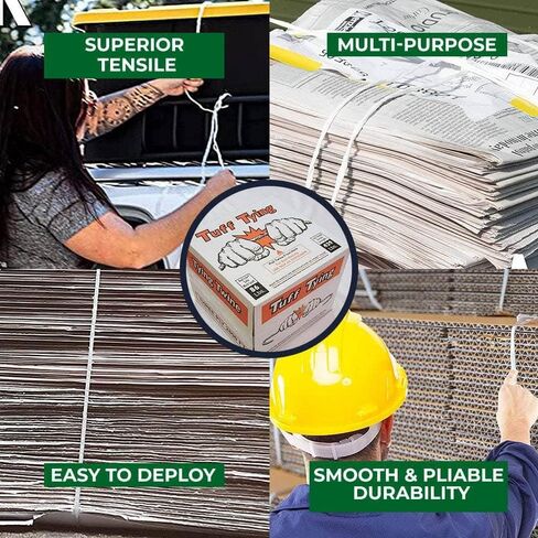 SGT KNOTS Tuff Tying Twine - Polypropylene, UV, Moisture and Chemical Protection Twine for Commercial Bundling, Packaging (3 ply - 2800ft, White) in Kuwait