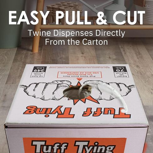 SGT KNOTS Tuff Tying Twine - Polypropylene, UV, Moisture and Chemical Protection Twine for Commercial Bundling, Packaging (3 ply - 2800ft, White) in Kuwait