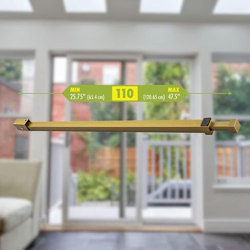 Ideal Security Sliding Door Security Bar with Childproof Lock, Adjustable, for Patio Doors and Sliding Glass Doors (25.75-47.5 Inches) in Saudi Arabia