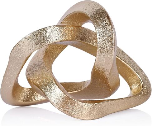 DOVDOV Orange Infinity Knot Decorative Sculpture, Orange dividers Decorative Aesthetics, Room Living Room tv Cabinet Office Cabinet Coffee Table Above Decorative Ornament Irregular Knot Decor. in Kuwait