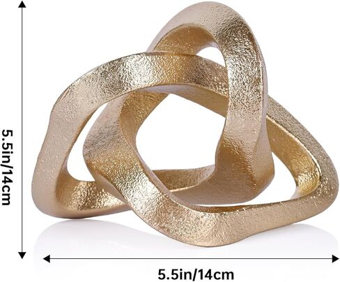 DOVDOV Orange Infinity Knot Decorative Sculpture, Orange dividers Decorative Aesthetics, Room Living Room tv Cabinet Office Cabinet Coffee Table Above Decorative Ornament Irregular Knot Decor. in Kuwait