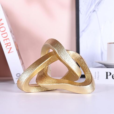 DOVDOV Orange Infinity Knot Decorative Sculpture, Orange dividers Decorative Aesthetics, Room Living Room tv Cabinet Office Cabinet Coffee Table Above Decorative Ornament Irregular Knot Decor. in Kuwait