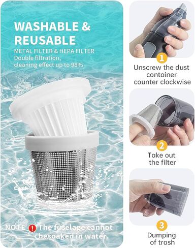 PATO Cordless Handheld Vacuum Cleaner, Mini Car Vacuum with Powerful Suction, Portable Dust Collector.White. in Saudi Arabia