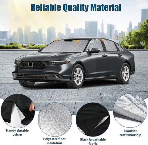 Windshield Sun Shade Custom Fit for 2021-2025 Nissan Rogue, Foldable Sunshade Windshield+Side Window Shade Cover Privacy Protection Keeps Car Cool in Kuwait