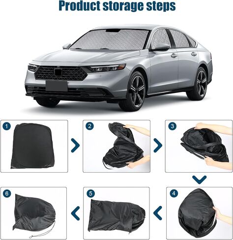 Windshield Sun Shade Custom Fit for 2021-2025 Nissan Rogue, Foldable Sunshade Windshield+Side Window Shade Cover Privacy Protection Keeps Car Cool in Kuwait