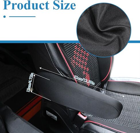 2 Pcs Car Front Seat Armrest Covers, Universal Size Car Seat Arm Rest Cover Replacement, Black Elastic Fabric Auto Seat Armrest Protectors, Car Interior Accessories in Kuwait