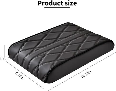 وسادة مسند الذراعين للسيارة لـ Lincoln Navigator 2014-2019 2020 2021 2022 2023 2024 2025 ، Car Recrest Pad Soft Leather Car Center Cover Cover Cover Care Interior Accessories ، A Black in Saudi Arabia