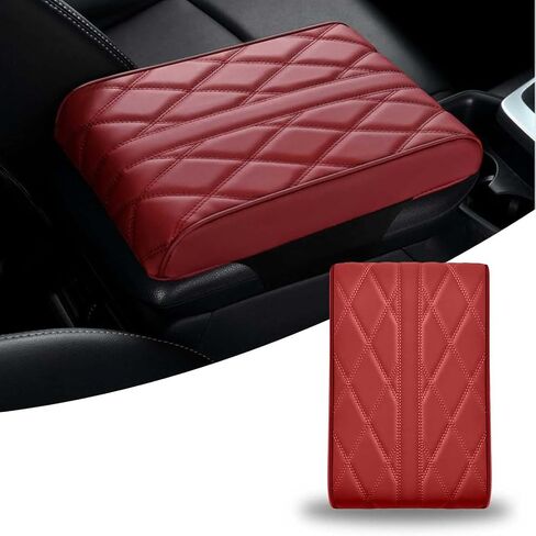 وسادة مسند الذراعين للسيارة لـ Lincoln Navigator 2014-2019 2020 2021 2022 2023 2024 2025 ، Car Recrest Pad Soft Leather Car Center Cover Cover Cover Care Interior Accessories ، A Black in Saudi Arabia