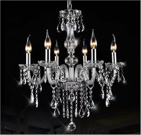 حديثة أنيقة الشفافة الشفافة chaners متعددة الأسلحة الأسلحة الأوروبية اختياري s de cristal chaner LED بدون مصباح الجدار الظل E14 ، chaners LED (5 أذرع) in Saudi Arabia
