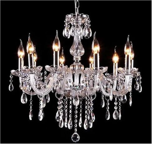 حديثة أنيقة الشفافة الشفافة chaners متعددة الأسلحة الأسلحة الأوروبية اختياري s de cristal chaner LED بدون مصباح الجدار الظل E14 ، chaners LED (5 أذرع) in Saudi Arabia