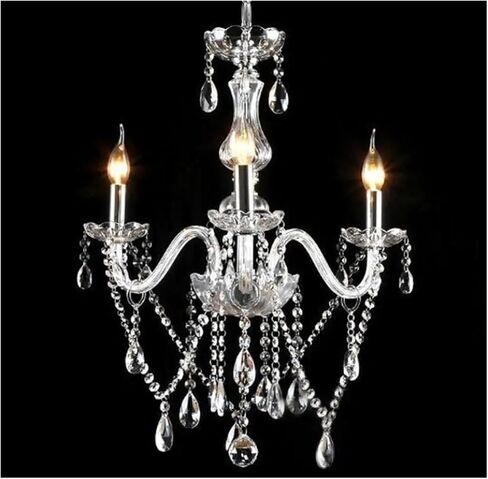 حديثة أنيقة الشفافة الشفافة chaners متعددة الأسلحة الأسلحة الأوروبية اختياري s de cristal chaner LED بدون مصباح الجدار الظل E14 ، chaners LED (5 أذرع) in Saudi Arabia