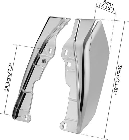 TCT-MOTORPARTS Carbon Fiber Look Mid-Frame Air Deflectors Fit For Harley Touring 2009-2023 in Kuwait