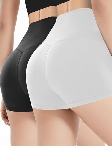 Buauty Spandex Shorts for Women High Waisted Yoga Booty Shorts Workout Biker Exercise Lounge Wear Home Cheerleader Dance Volleyball Outfits Safety Shorts for Under Dresses Skirt 2.5 3 Inch Pants Rose in Saudi Arabia