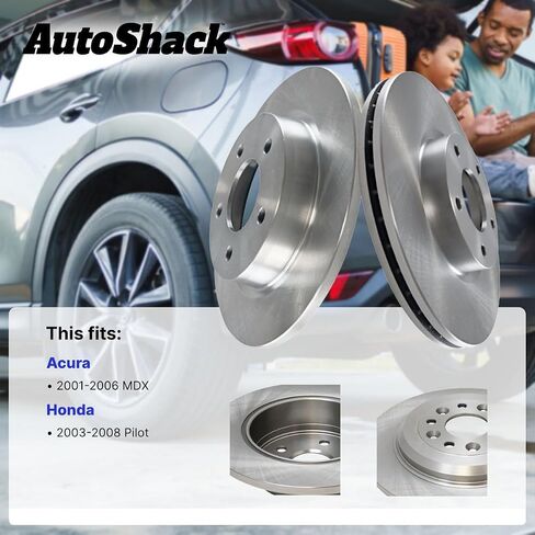 AutoShack Brake Rotors Front and Rear Brake Rotor Replacement Kit for 2003-2008 Honda Pilot 2001-2006 Acura MDX 3.5L V6 AWD FWD R41277R41320 in Kuwait