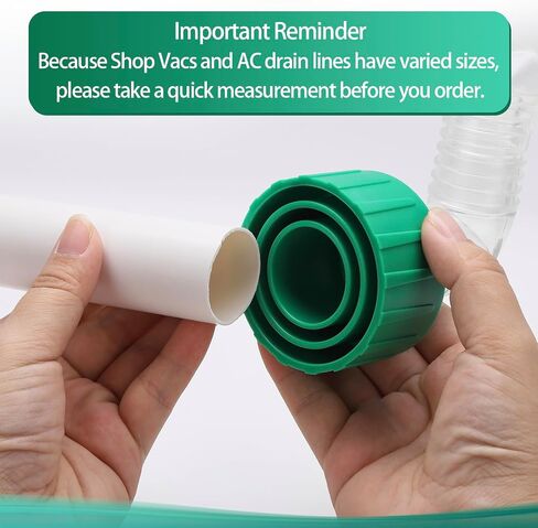 AC Drain Line Cleaner Tool – Wet Vac Attachment for Unclogging & Evacuating PVC AC Drain Lines, Universal Fit in Saudi Arabia