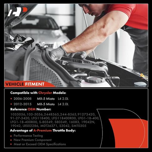 A-Premium Starter Motor متوافق مع MAZDA MX-5 MIATA 2006-2008 2.0L & MX-5 MIATA 2012-2015 2.0L ، 12V 1.4KW 11 أسنان في اتجاه عقارب الساعة ، استبدل# LFG118400 in Saudi Arabia