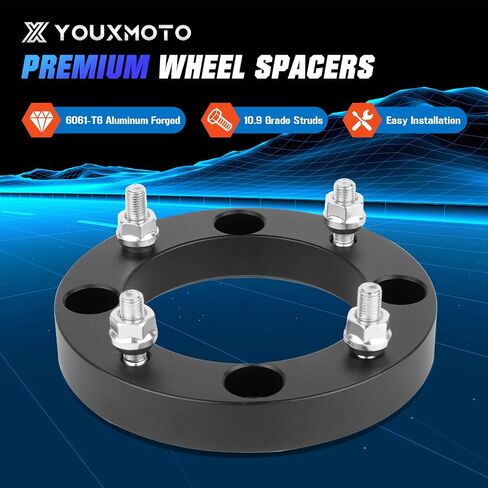 youxmoto 4x137 1 '' (25.4mm) فواصل ATV مناسبة مع Kawasaki Can-Am Bombardier Suzuki for Outlander Commander Renegade Mule Prairie ، 110 مم Bore 4 Lug 4/137 Wheel Adapters with 10x1.25 ، 4pcs ، 4pcs in Saudi Arabia
