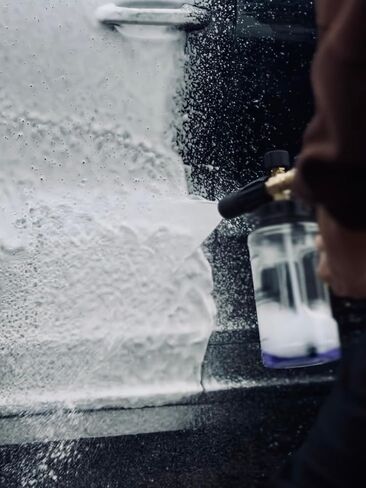 Bubble Blizzard Premium Foam Cannon للضغط الواسح ، وتصميم واضح شفاف واضح ، وزجاجة قابلة لإعادة التدوير بالكامل ، 1/4 بوصة QC ، 3300 رطل ، مثالية للسيارة والقوارب وغسل المنزل in Saudi Arabia