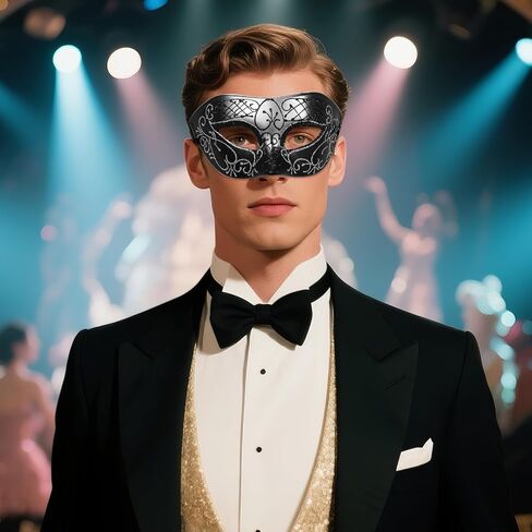 OIDEA Couples Masquerade Mask Set: Shiny Rhinestone Metal Butterfly Costume Ball Party Venetian Mardi Gras Mask in Kuwait