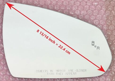 Replacement Blind Spot Mirror Glass with Full Size Adhesive for 2010-2016 Cadillac SRX Passenger Side View Right RH in Saudi Arabia