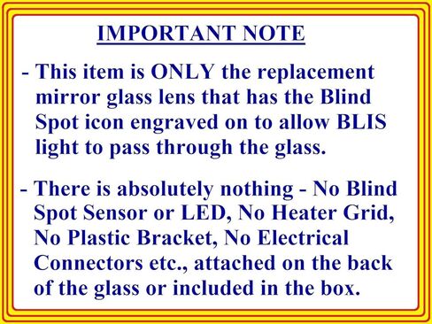 Replacement Blind Spot Mirror Glass with Full Size Adhesive for 2010-2016 Cadillac SRX Passenger Side View Right RH in Saudi Arabia