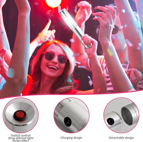 4 Sets LED Bottle Service Lights Rechargeable Bottle Service Sparklers Bottle Girl Lights for Nightclub Wedding Party Concert Event Outdoor (Gold). in Saudi Arabia