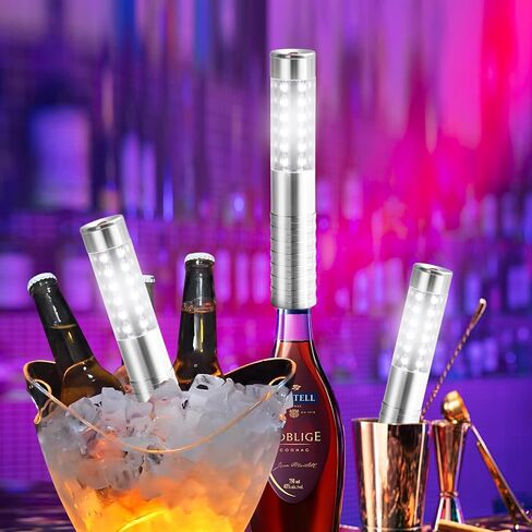 4 Sets LED Bottle Service Lights Rechargeable Bottle Service Sparklers Bottle Girl Lights for Nightclub Wedding Party Concert Event Outdoor (Gold). in Saudi Arabia