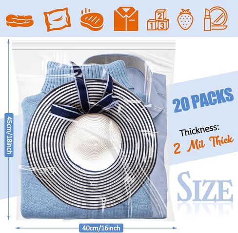 15 PCS Large Ziplock Bags for Storage,18x24 Inches 5 Gallon Ziploc Bags for Storing Fruits, Vegetables, Clothes, Shoes, Bread, Snacks Flavor in Saudi Arabia