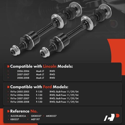 A-Premium 2 x Front Sway Bar Links Stabilizer Bar Links, Compatible with Ford F-150 F150 2005-2008 & Lincoln Mark LT 2006-2008, RWD in Saudi Arabia