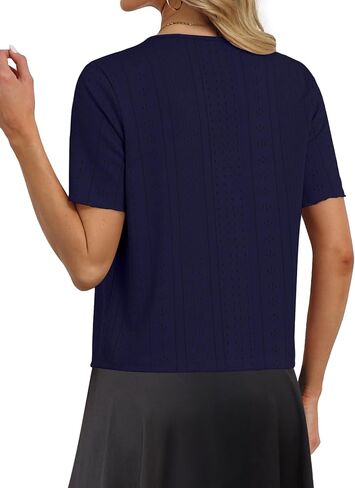 Womens Tie Front Cardigan Lightweight Short Sleeve Cardigans for Women Trendy in Kuwait