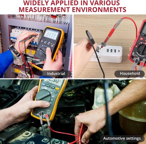 BINTA 25PCS Silicone Multimeter Test Leads Kit with Test Probes Replaceable Probes Set 4PCS Large/Medium Alligator Clips Test Hook, Professional Leads Set for Digital Electrical Multimeter Testing in Saudi Arabia