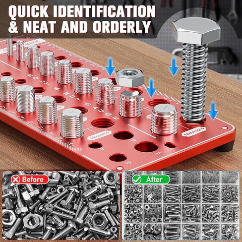 Nut and Bolt Thread Checker Standard and Metric,Bolt Size and Thread Gauge (34 Thread Checker) in Saudi Arabia