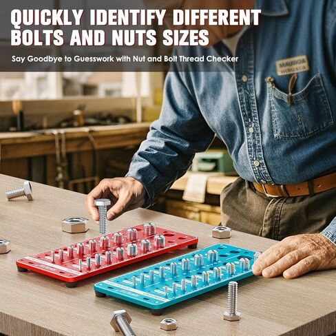Nut and Bolt Thread Checker Standard and Metric,Bolt Size and Thread Gauge (34 Thread Checker) in Saudi Arabia