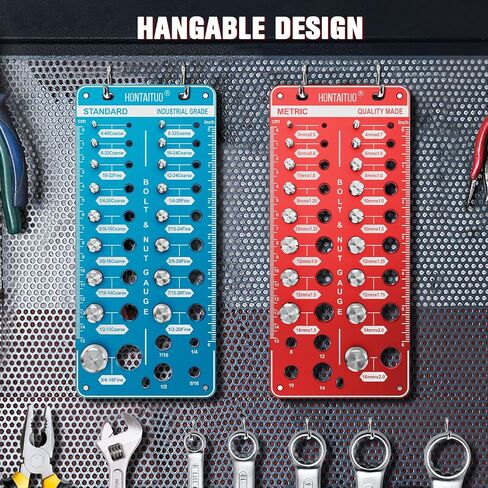 Nut and Bolt Thread Checker Standard and Metric,Bolt Size and Thread Gauge (34 Thread Checker) in Saudi Arabia