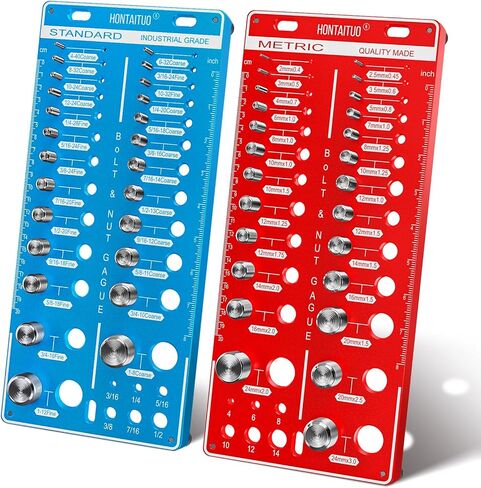 Nut and Bolt Thread Checker Standard and Metric,Bolt Size and Thread Gauge (34 Thread Checker) in Saudi Arabia