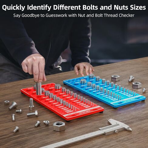 Nut and Bolt Thread Checker Standard and Metric,Bolt Size and Thread Gauge (34 Thread Checker) in Saudi Arabia