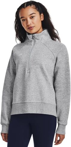 Under Armour Womens Rival Fleece Half Zip, (625) Cardinal / / White, Small in Saudi Arabia