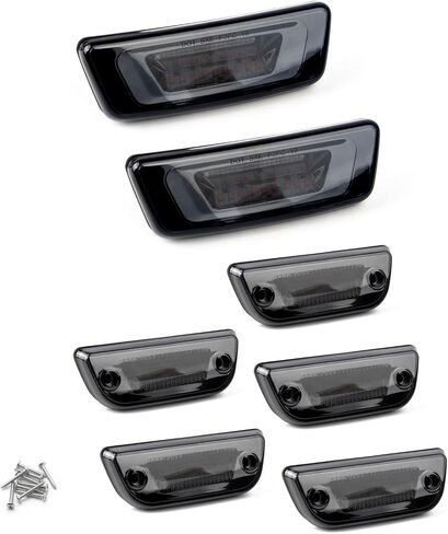 x xotic tech Cab Roof Top Clearance Marker LED Fender Side Marker Signal Light Lamps Assemblies, Compatible with Kenworth T680 2015-2017, T880 2015 (Amber Smoked Lens) in Saudi Arabia