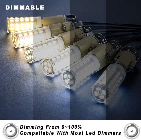 ALIDE G9 Led Bulbs Dimmable 3W Replace 20W 25W 30W Halogen Equivalent,2700K Soft Warm White, AC120V G9 Clear T4 Bi-pin Led Bulbs for Chandelier Pendant Wall Home Lighting,300LM,360 Deg,10Pack in Saudi Arabia
