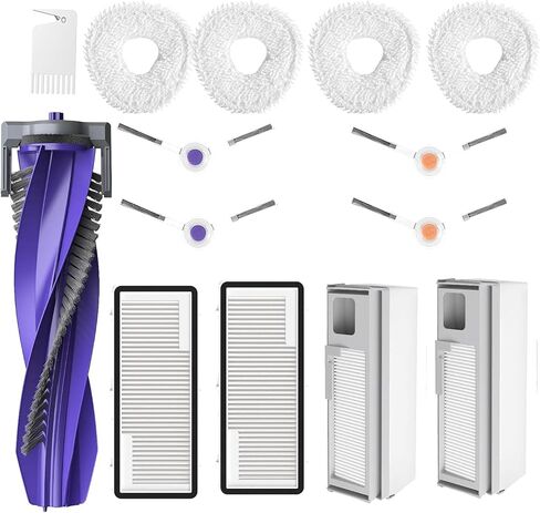 Accessories for Narwal Freo X plus: Replacement Parts Compatible with Narwal Freo X plus Robtic Vacuum Cleaner Main Brush Side Brush Hepa Filter Mop Pads Dust Bags Spare Parts Attachments in Saudi Arabia