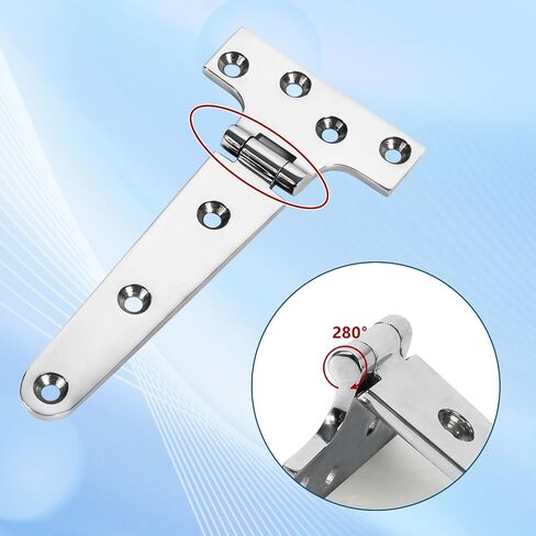 316 Stainless Steel Boat Hatch Hinges,4inchx 2inch (100 X 50 mm) Polished Marine Hinge,Marine Boat Hatch Heavy Duty Hinges with Screws,for Boats, Yachts, Doors, Deck,Windows, Cabinets (2 Pack) in Saudi Arabia