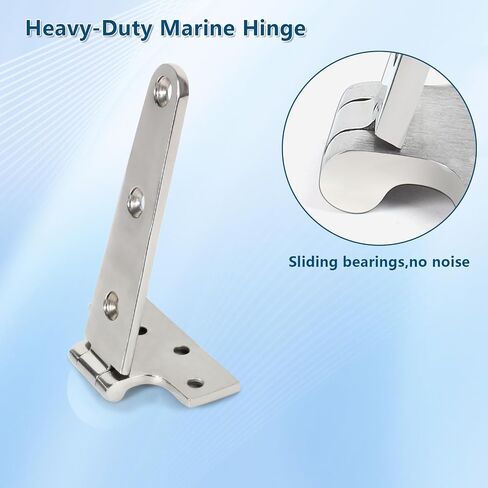 316 Stainless Steel Boat Hatch Hinges,4inchx 2inch (100 X 50 mm) Polished Marine Hinge,Marine Boat Hatch Heavy Duty Hinges with Screws,for Boats, Yachts, Doors, Deck,Windows, Cabinets (2 Pack) in Saudi Arabia
